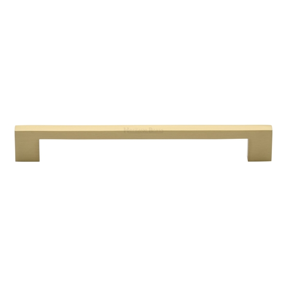 C0337 192-SB • 192 x 212 x 30mm • Satin Brass • Heritage Brass Metro Cabinet Pull Handle